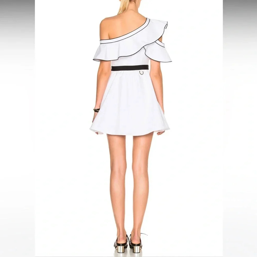 Self-Portrait White Ruffle Dress - Picture 3 of 11